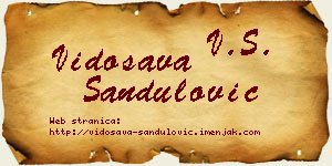 Vidosava Sandulović vizit kartica